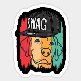 "Swaggin' Pup: All you need is love and a whole lot of swag! Sticker